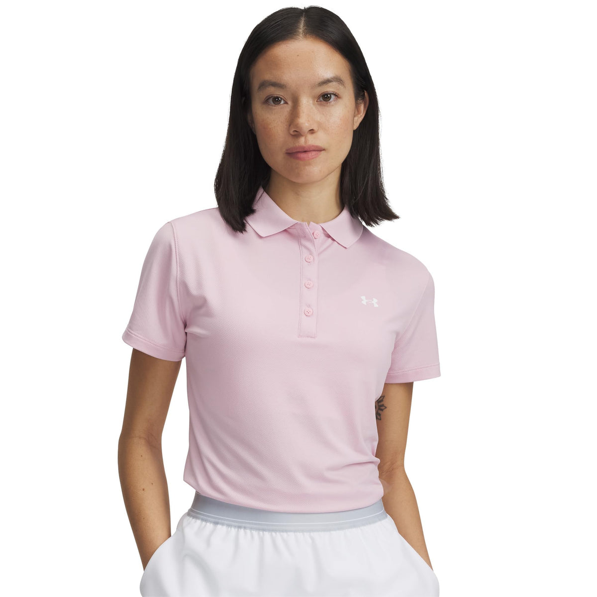 Under Armour Women's Active Short Sleeve Polo - Medium - (410) Midnight Navy / / White