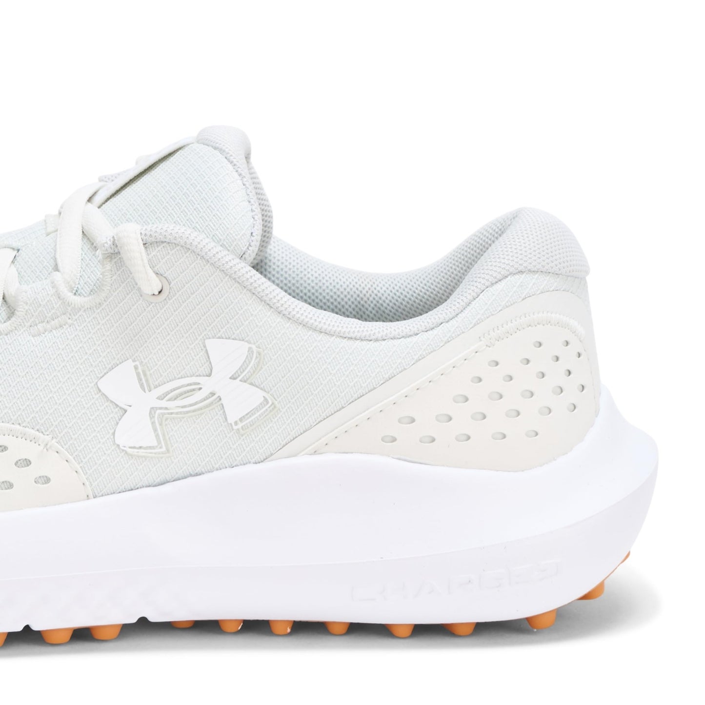 Under Armour Women's Surge Golf Cleat Sneaker - 7.5 - (100) Distant Gray/White/Metallic Silver