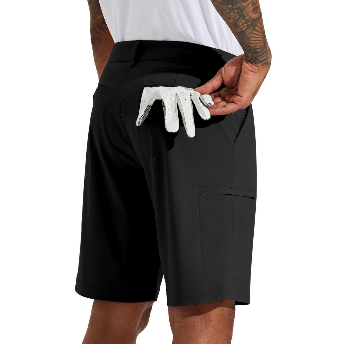 Willit Men's Golf Shorts Stretch Hiking Cargo Shorts Athletic Quick Dry Casual Work Shorts with Pockets 10" - Dusty Blue - 38