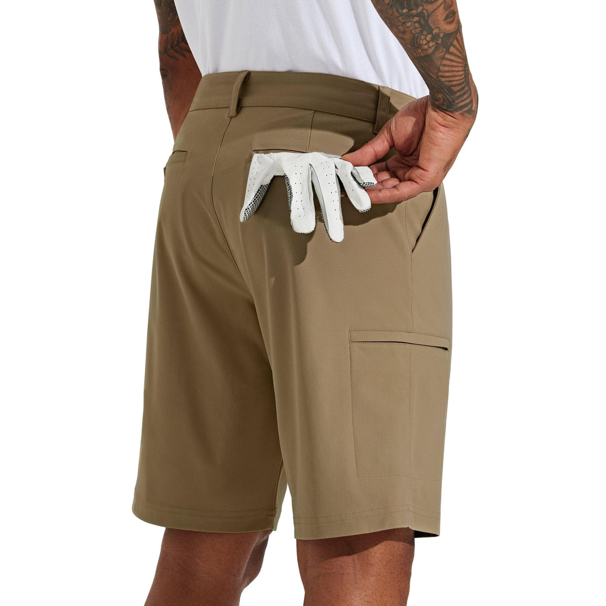 Willit Men's Golf Shorts Stretch Hiking Cargo Shorts Athletic Quick Dry Casual Work Shorts with Pockets 10" - Dusty Blue - 38