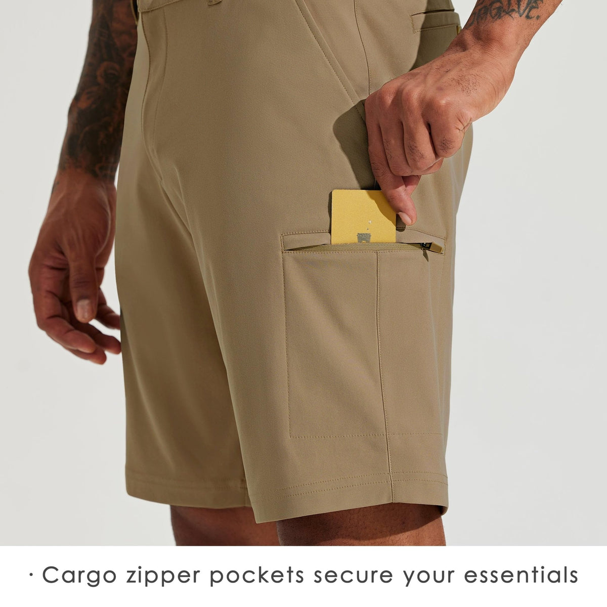 Willit Men's Golf Shorts Stretch Hiking Cargo Shorts Athletic Quick Dry Casual Work Shorts with Pockets 10" - Dusty Blue - 38