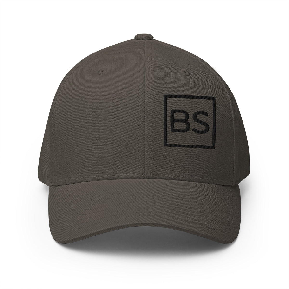 All BS All Day Black Logo Flexfit Hat - Dark Grey - S/M