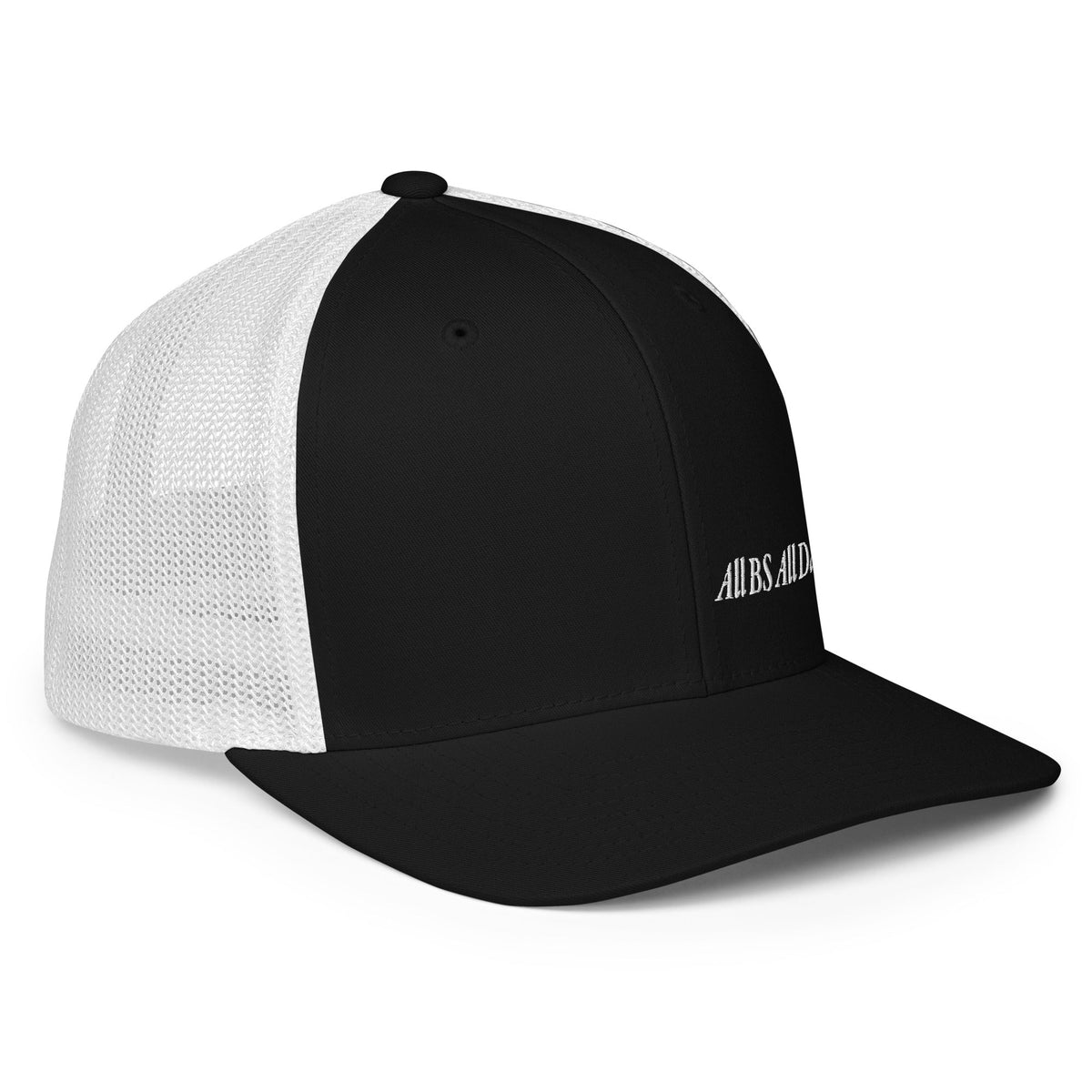 All BS All Day Closed-back trucker cap - Black/White -
