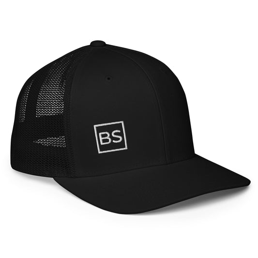 Black Square Closed-back trucker cap - Black -