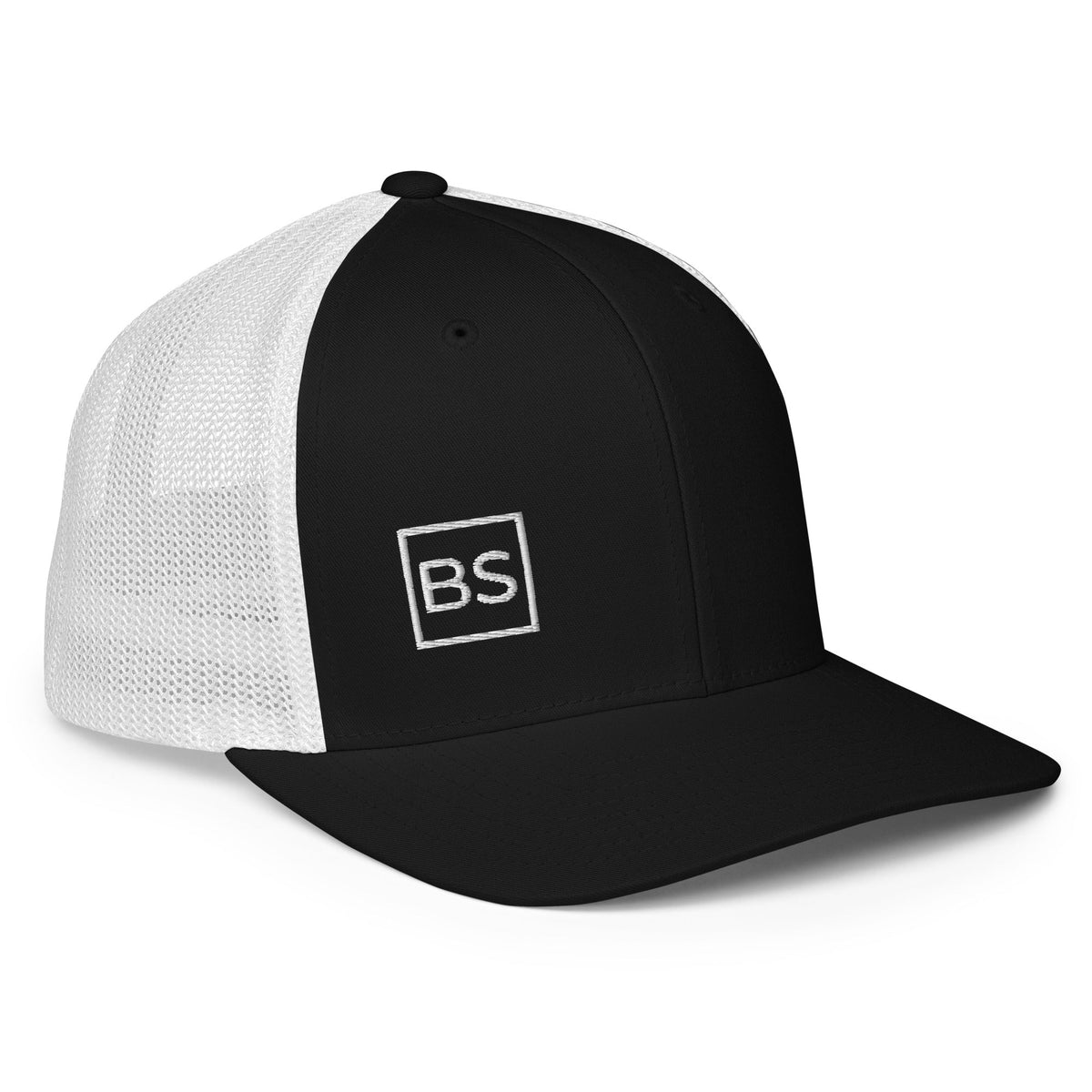 Black Square Closed-back trucker cap - Black/White -