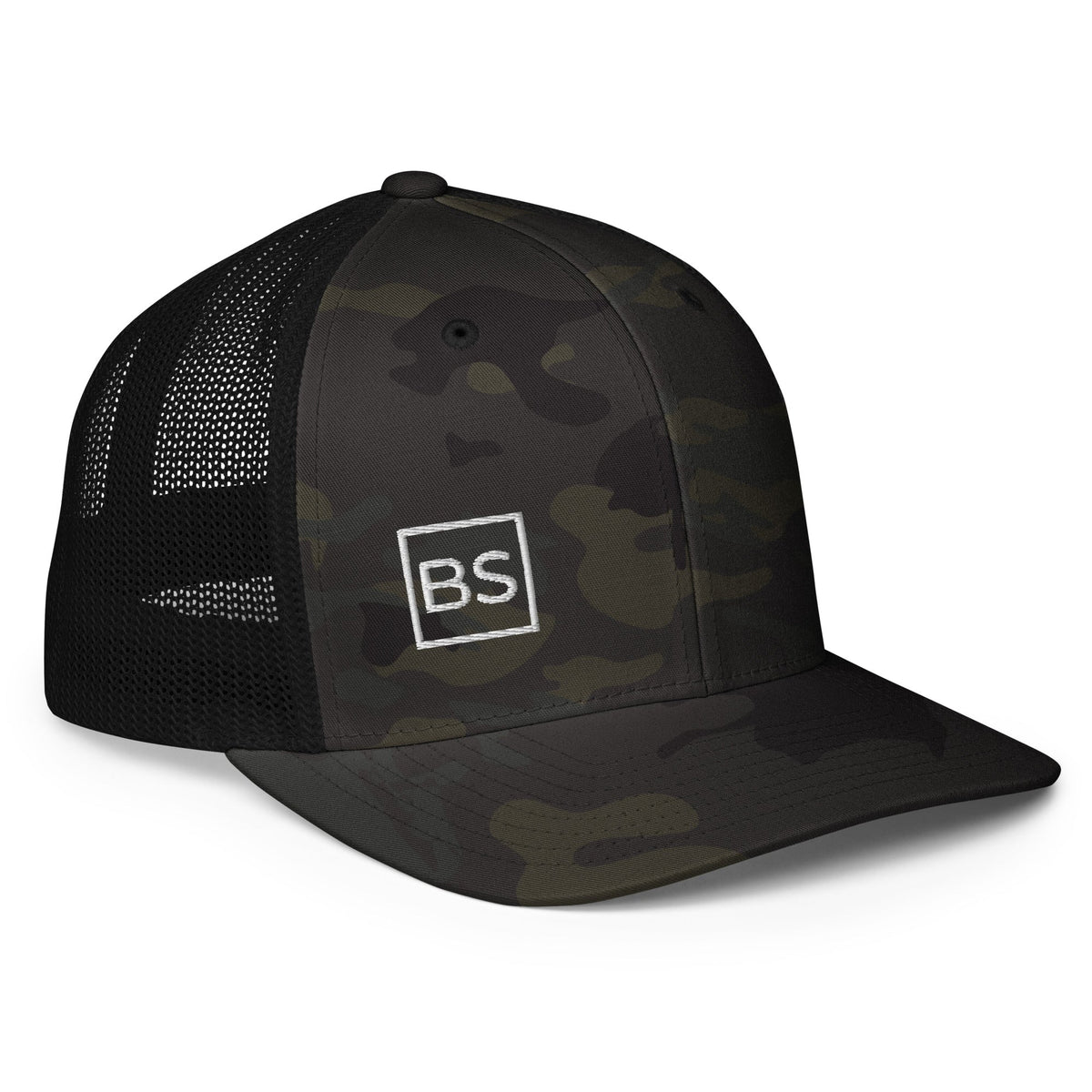 Black Square Closed-back trucker cap - Multicam Black/Black -