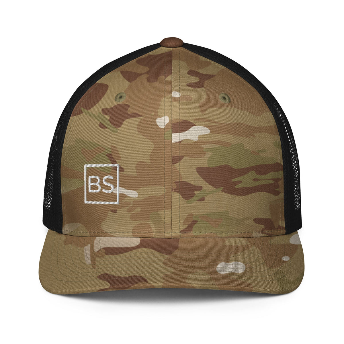 Black Square Closed-back trucker cap - Multicam Green/Black -