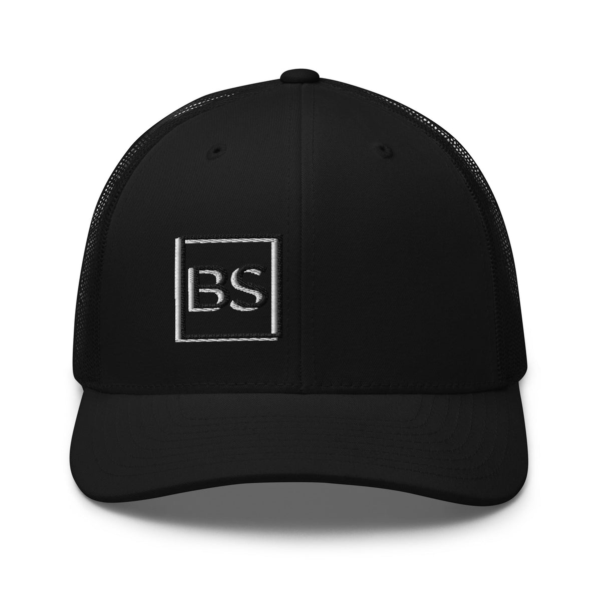 Black Square Golf 2D Logo Trucker Cap - Black -