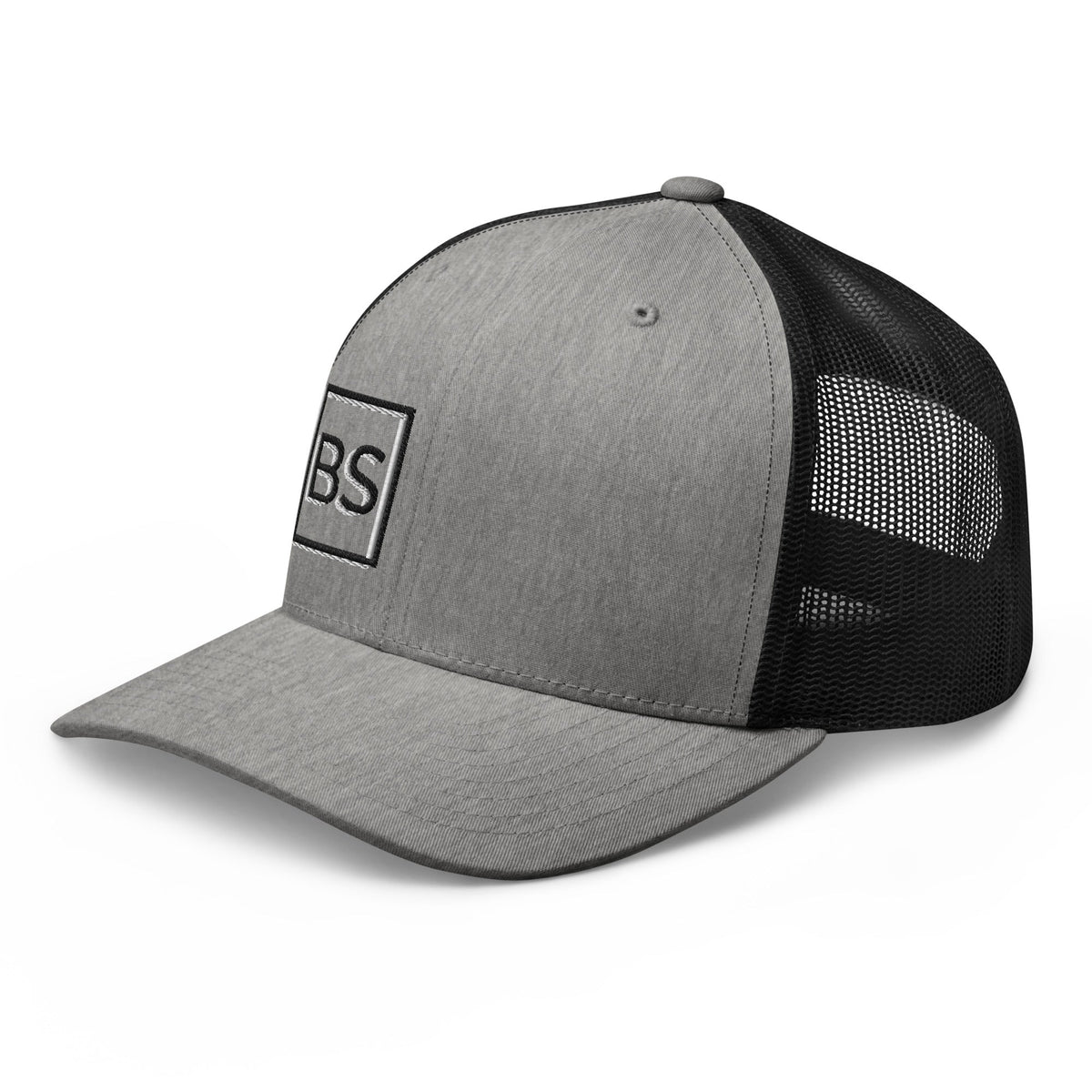 Black Square Golf 2D Logo Trucker Cap - Heather/ Black -