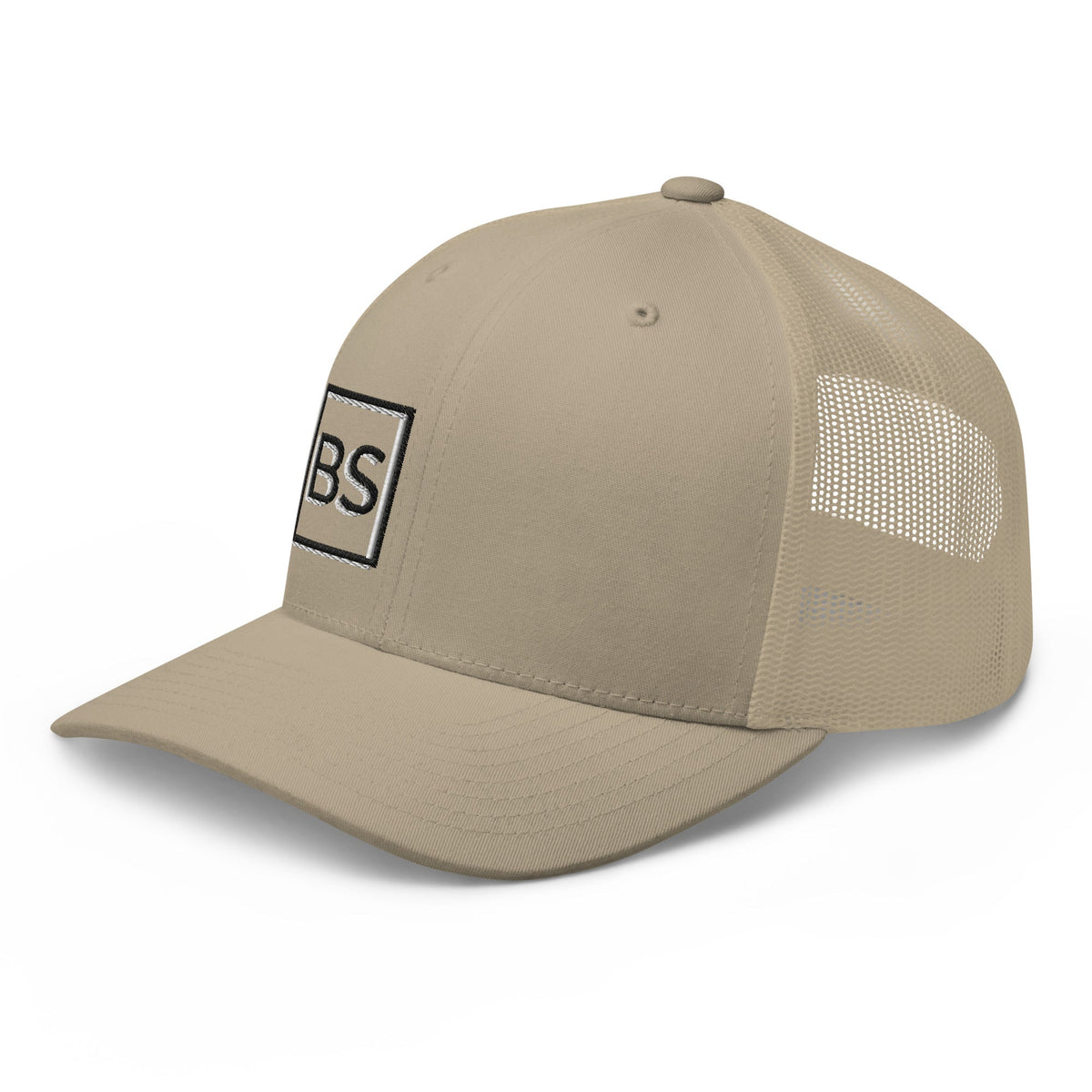 Black Square Golf 2D Logo Trucker Cap - Khaki -