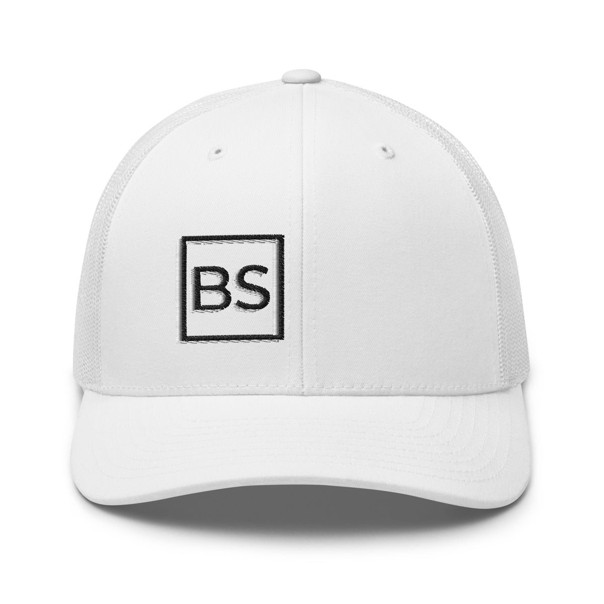 Black Square Golf 2D Logo Trucker Cap - White -