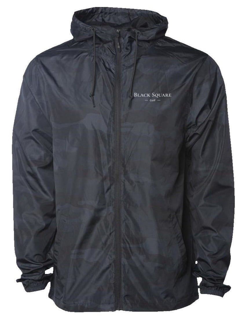 Black Square Golf Black Camo Water Resistant Windbreaker - s - Black Camo