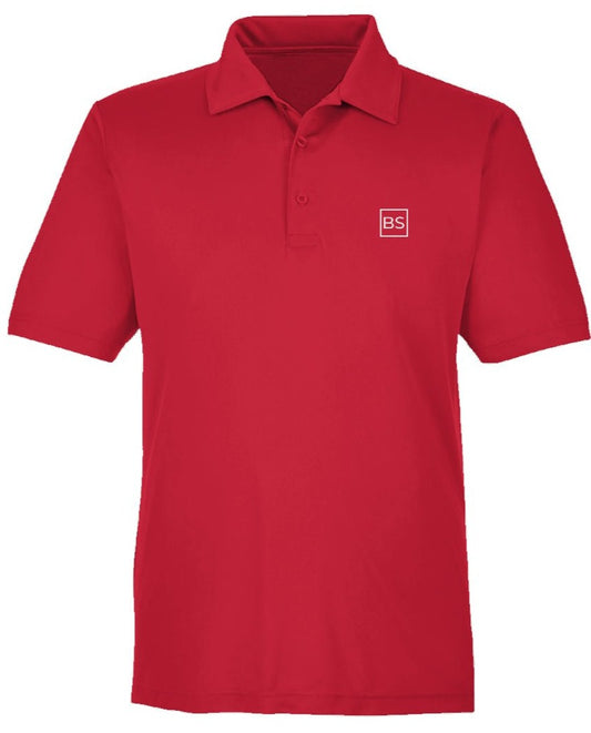 Black Square Golf Men's Lightweight Performance Sport Polo - xs - SPORT RED