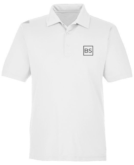 Black Square Golf Men's Lightweight Performance Sport Polo - xs - White