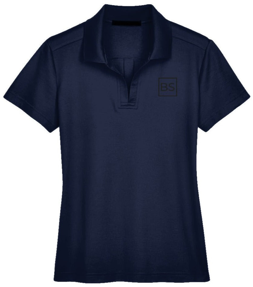 Black Square Golf Performance Ladies' Plaited Polo - xs - navy