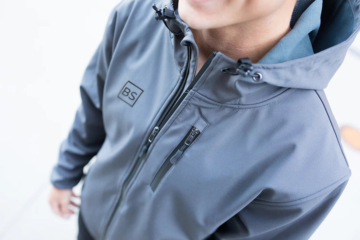 Black Square Poly-Tech Soft Shell Jacket - xs - Graphite