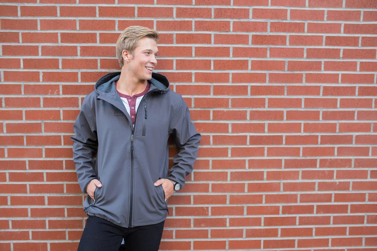 Black Square Poly-Tech Soft Shell Jacket - xs - Graphite
