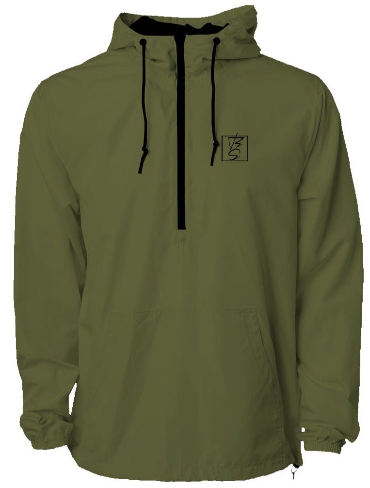 BS Lightweight Pullover Windbreaker - xs - Army / Black