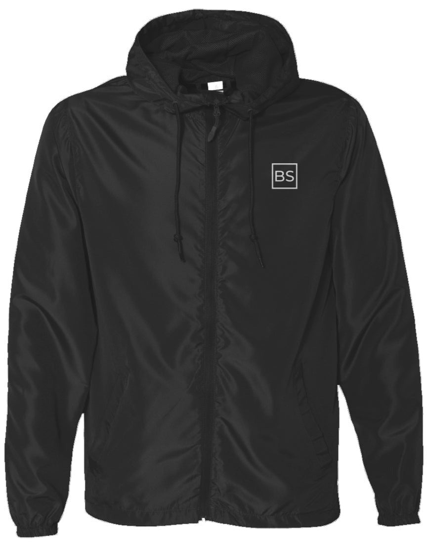 BS Water Resistant Lightweight Windbreaker - s - Black