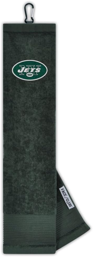 New York Jets Face/Club Tri-Fold Embroidered Towel |Team Effort