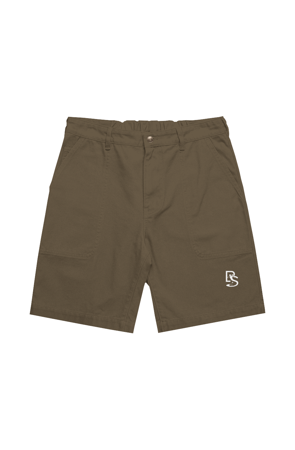Black Square Golf Canvas Shorts 20"