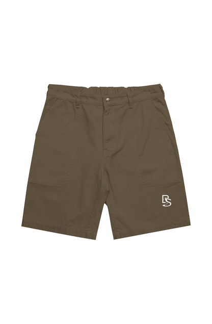 Black Square Golf Canvas Shorts 20"