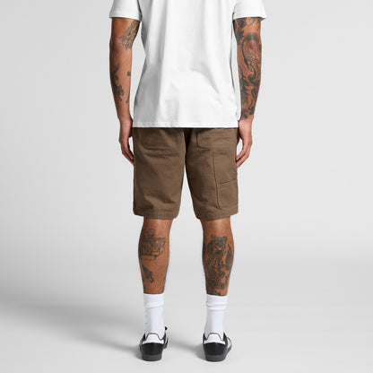 Black Square Golf Canvas Shorts 20"