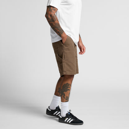 Black Square Golf Canvas Shorts 20"
