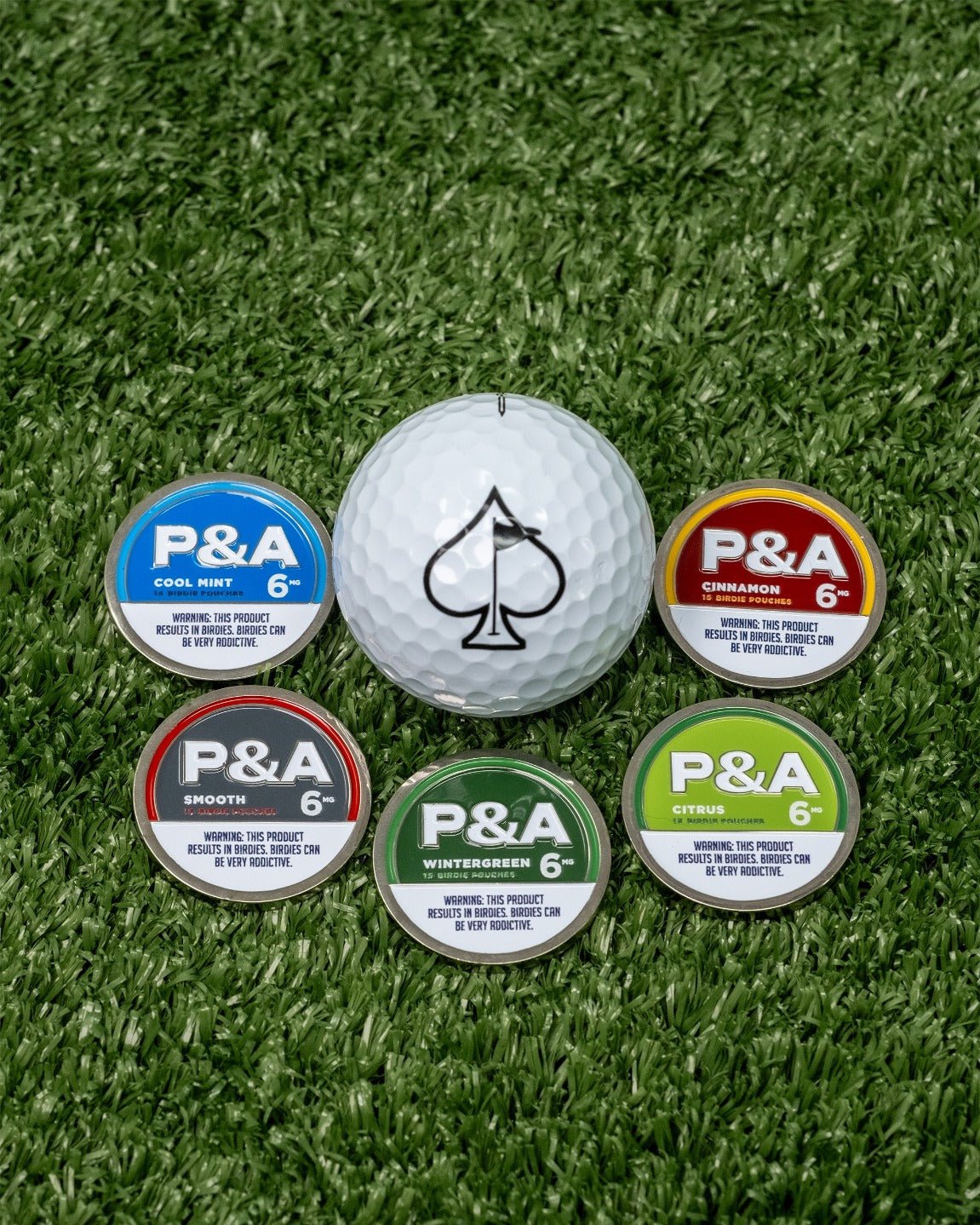 6 Milly - Wintergreen Ball Marker - Pins and Aces