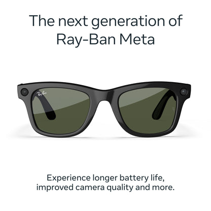 Ray-Ban | Meta Wayfarer Large (Gen 2) - Matte Black, Polarized Gradient Graphite lenses