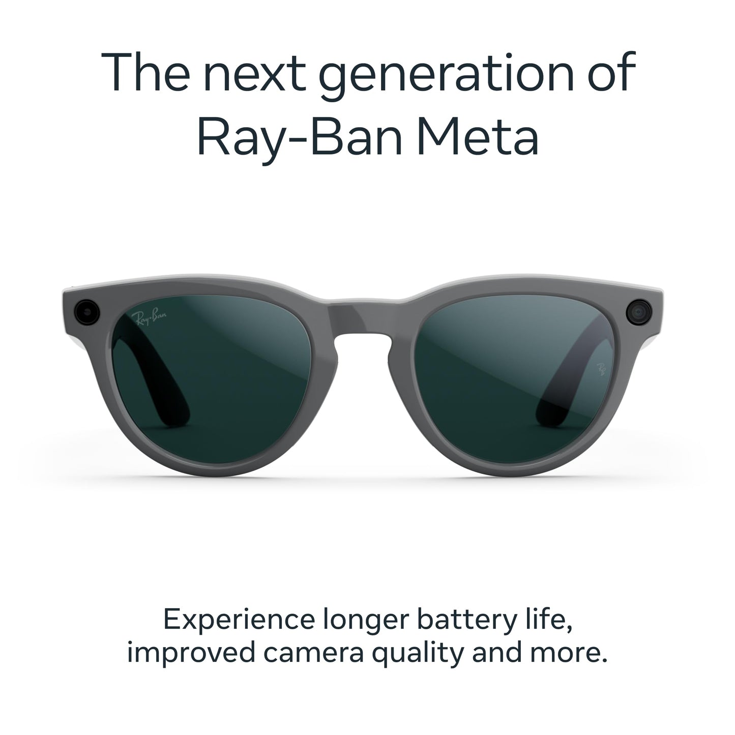 Ray-Ban | Meta Headliner (Gen 2) - Shiny Black, Transitions® Sapphire lenses