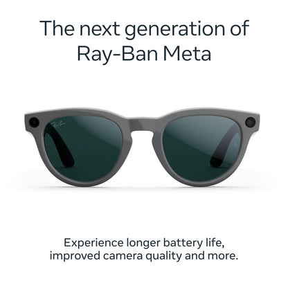 Ray-Ban | Meta Headliner (Gen 2) - Shiny Black, Transitions® Sapphire lenses