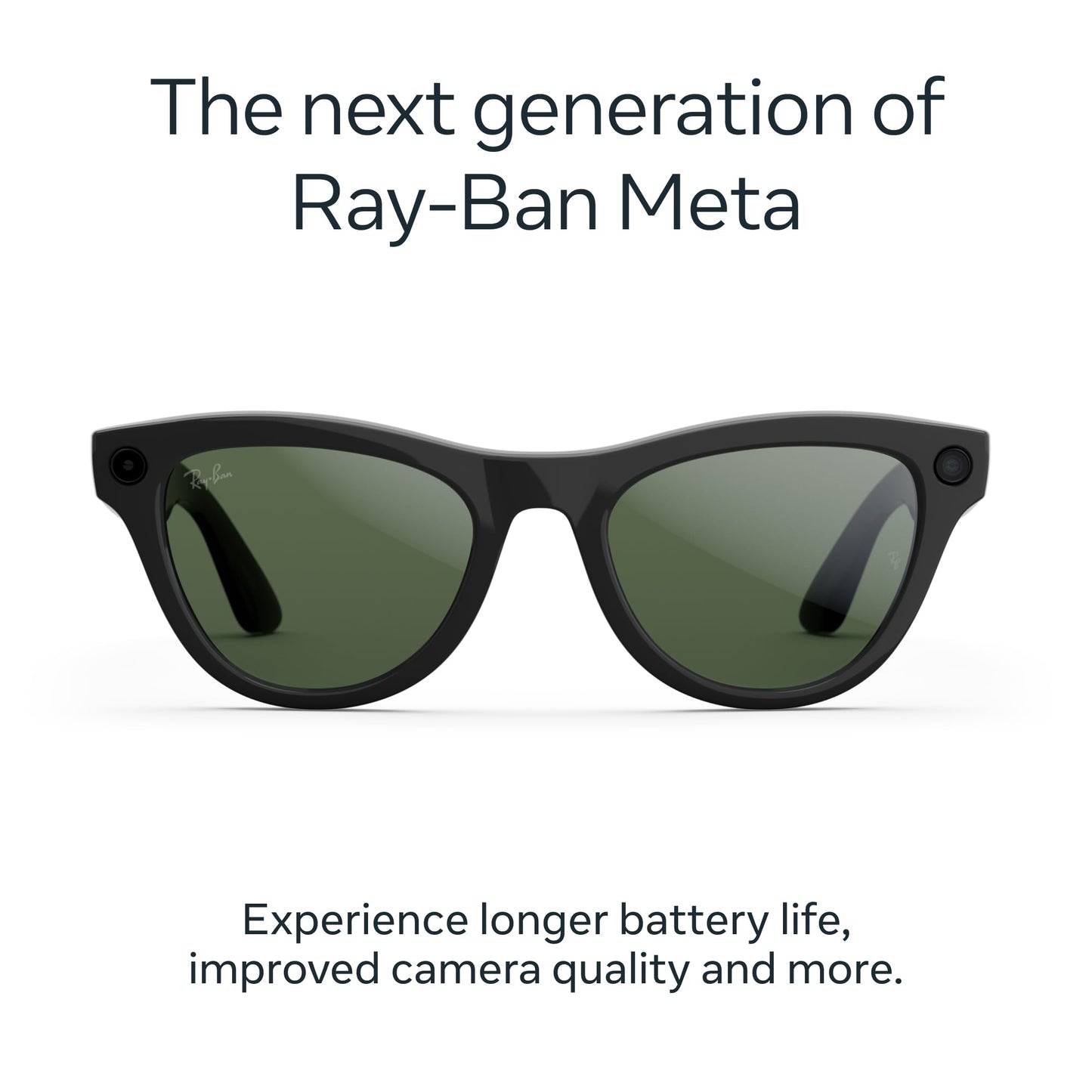 Ray-Ban | Meta Skyler (Gen 2) - Shiny Black, Green lenses