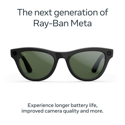 Ray-Ban | Meta Skyler (Gen 2) - Shiny Black, Green lenses