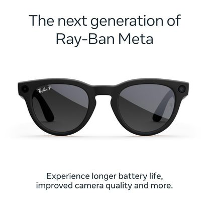 Ray-Ban | Meta Headliner (Gen 2) - Shiny Black, Transitions® Sapphire lenses