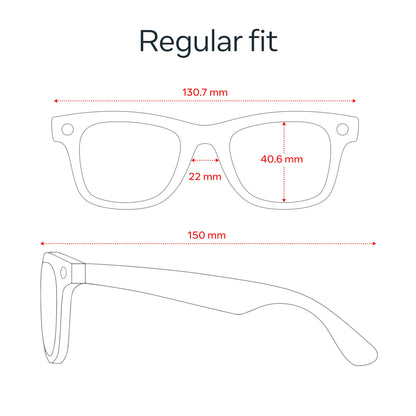 Ray-Ban | Meta Wayfarer Large (Gen 2) - Matte Black, Polarized Gradient Graphite lenses