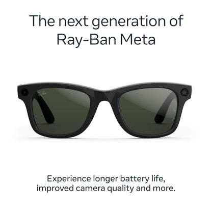 Ray-Ban | Meta Wayfarer Large (Gen 2) - Matte Black, Polarized Gradient Graphite lenses