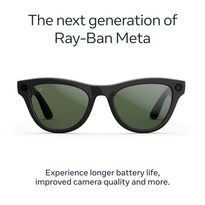 Ray-Ban | Meta Skyler (Gen 2) - Shiny Black, Green lenses