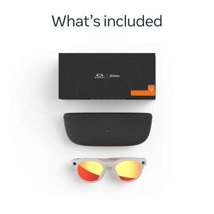 Oakley | Meta HSTN - with Meta AI, Audio, Photo, Video Compatibility - Warm Grey, Prizm™ Ruby