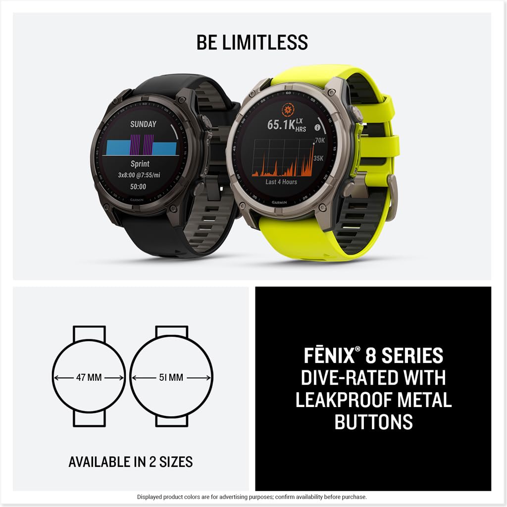 Garmin fēnix® 8 – 43mm, AMOLED, Premium Multisport GPS Smartwatch