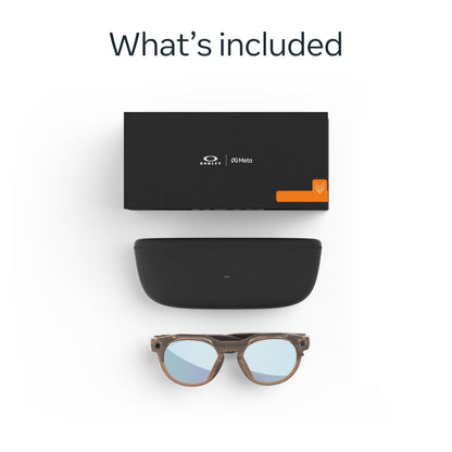 Oakley | Meta HSTN - with Meta AI, Audio, Photo, Video Compatibility - Warm Grey, Prizm™ Ruby