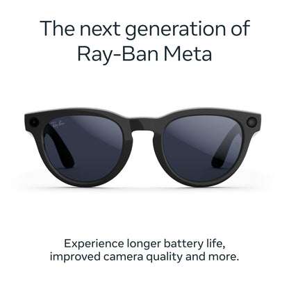 Ray-Ban | Meta Headliner (Gen 2) - Shiny Black, Transitions® Sapphire lenses