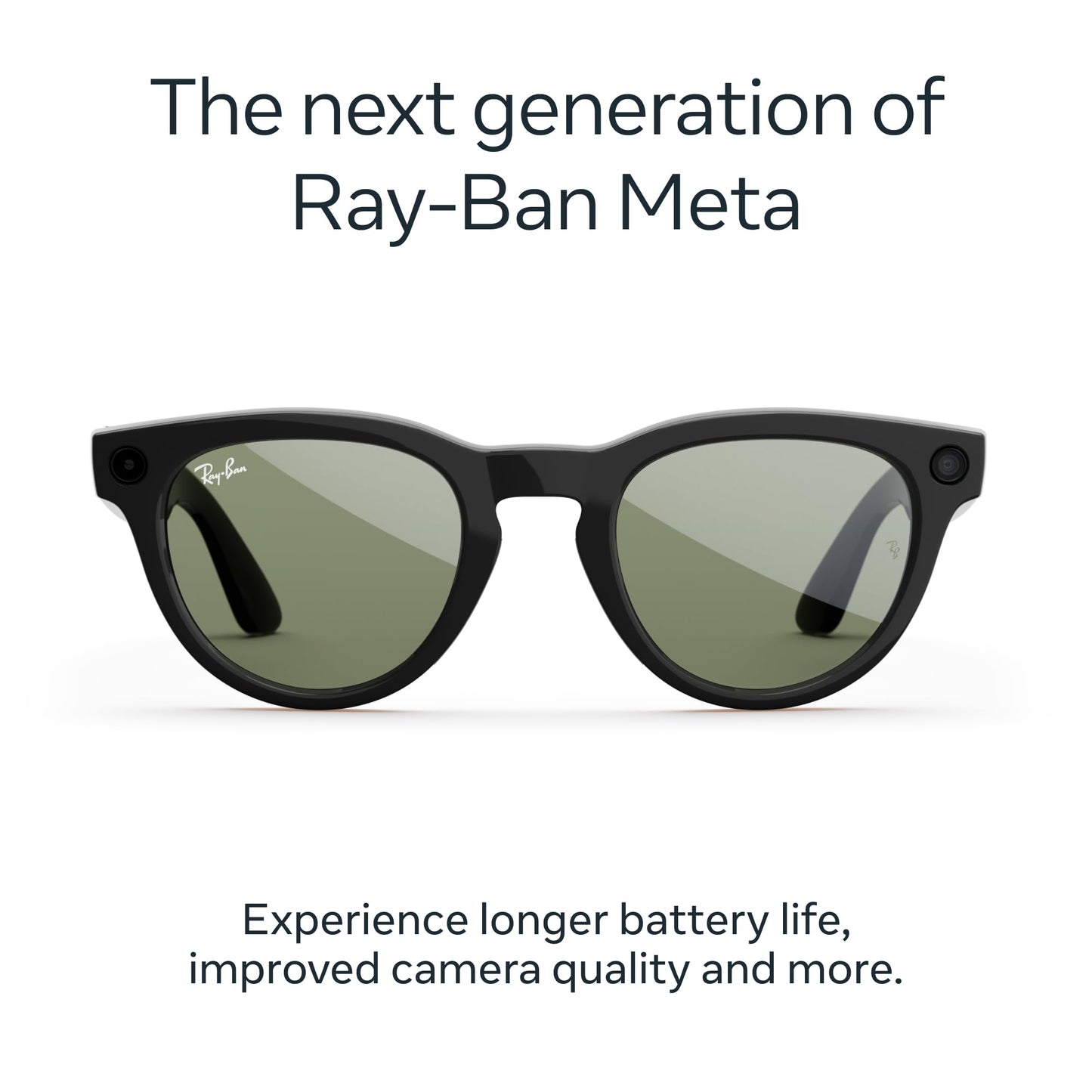 Ray-Ban | Meta Headliner (Gen 2) - Shiny Black, Transitions® Sapphire lenses
