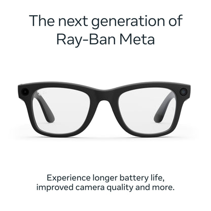 Ray-Ban | Meta Wayfarer Large (Gen 2) - Matte Black, Polarized Gradient Graphite lenses