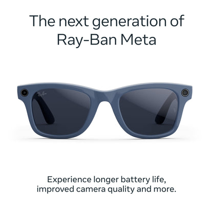 Ray-Ban | Meta Wayfarer Large (Gen 2) - Matte Black, Polarized Gradient Graphite lenses