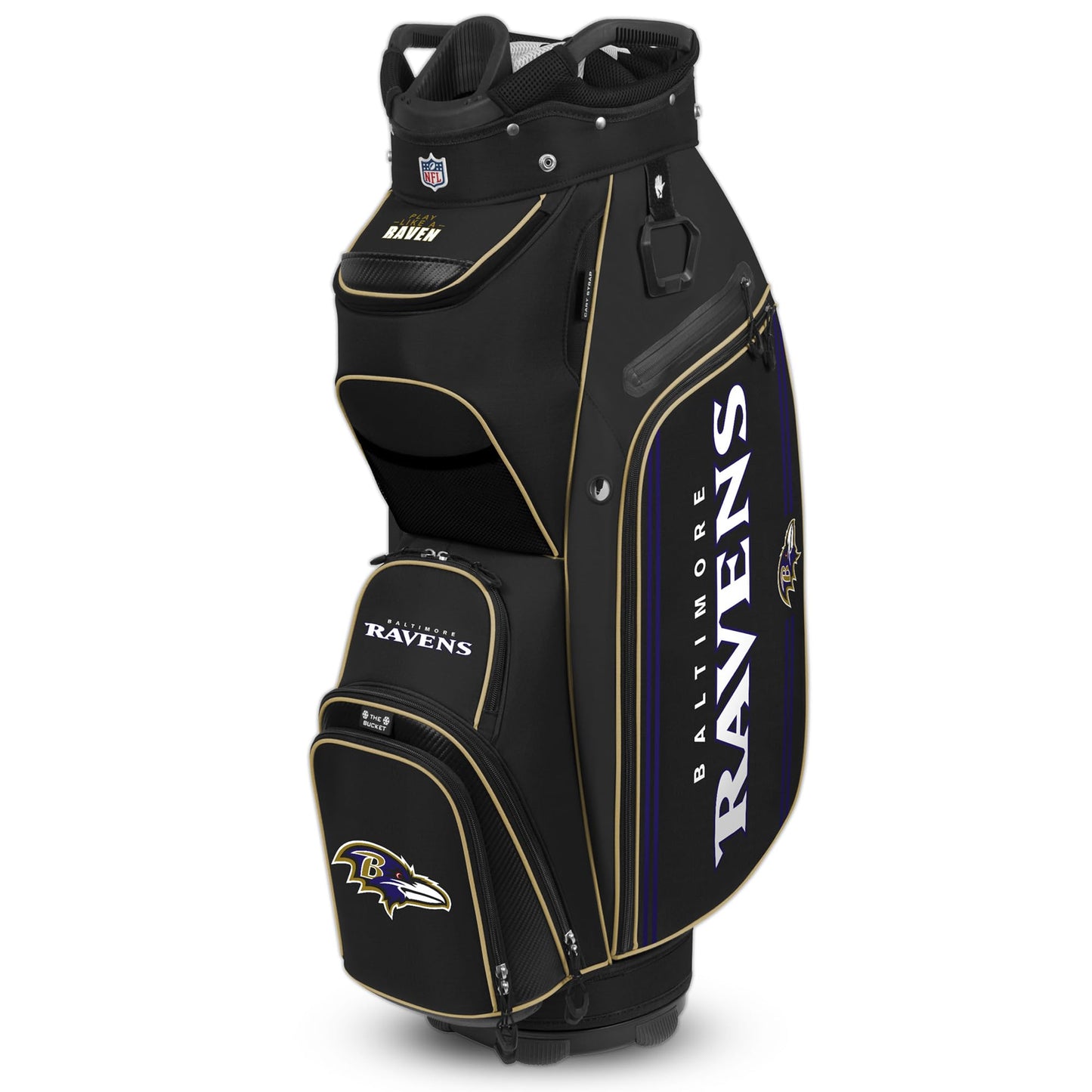 Baltimore Ravens The Bucket III Cooler Cart Golf Bag |Team Effort