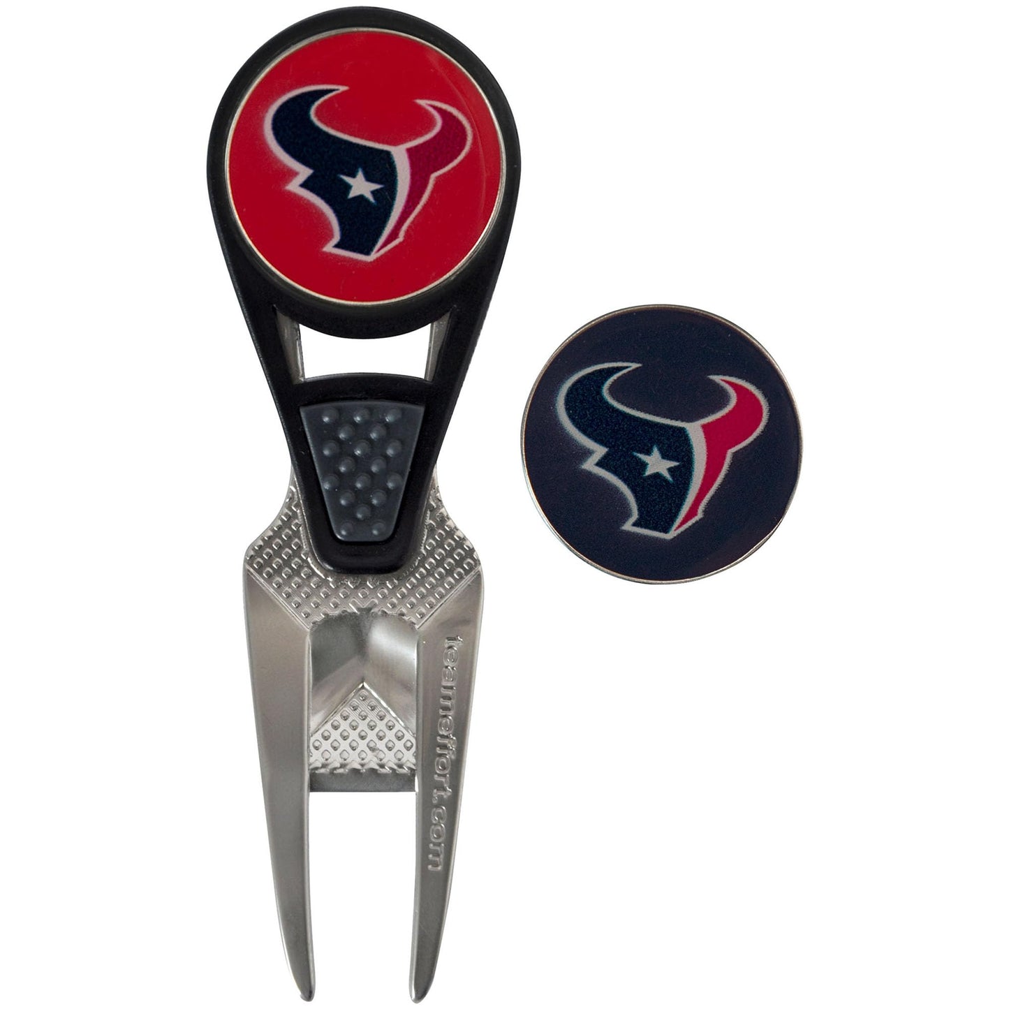 Houston Texans CVX Ball Mark Repair Tool & 2 Ball Markers |Team Effort