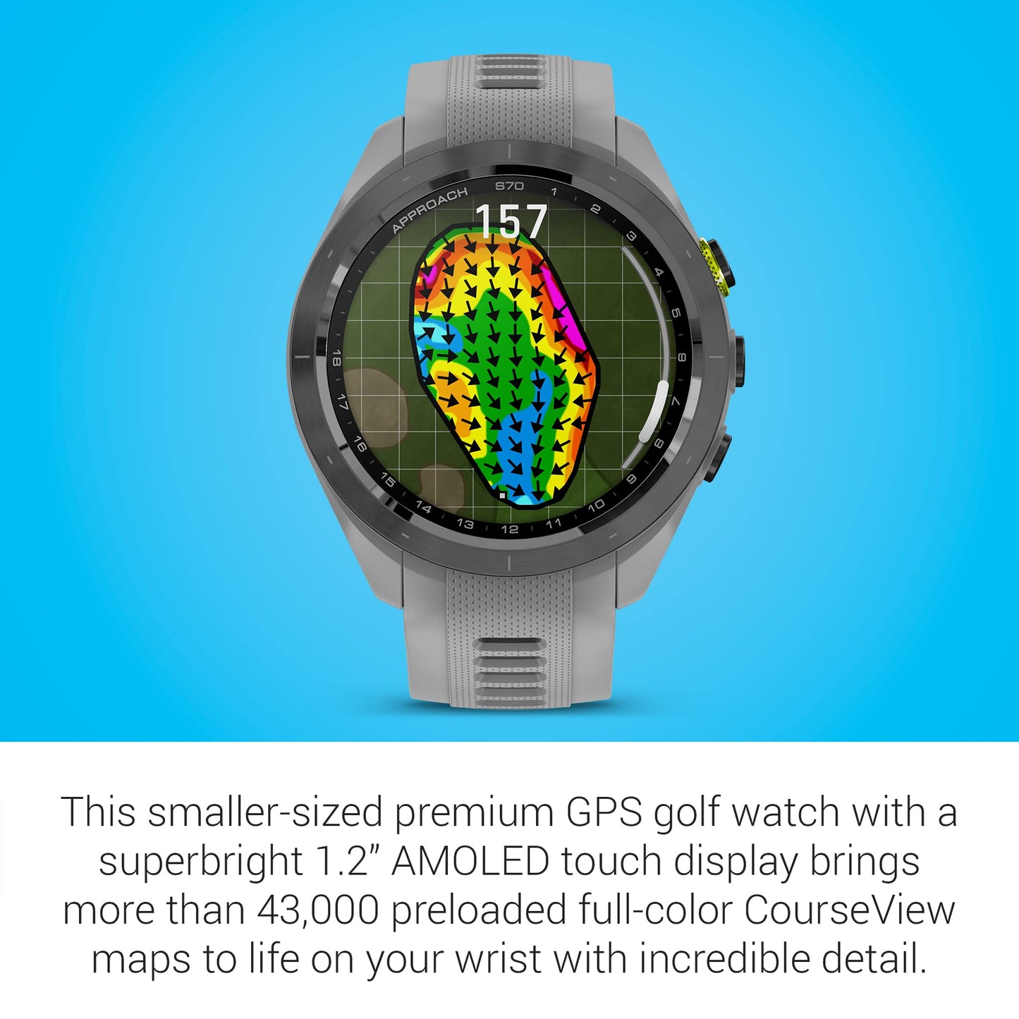 Garmin Approach S70, 47mm, Premium GPS Golf Watch