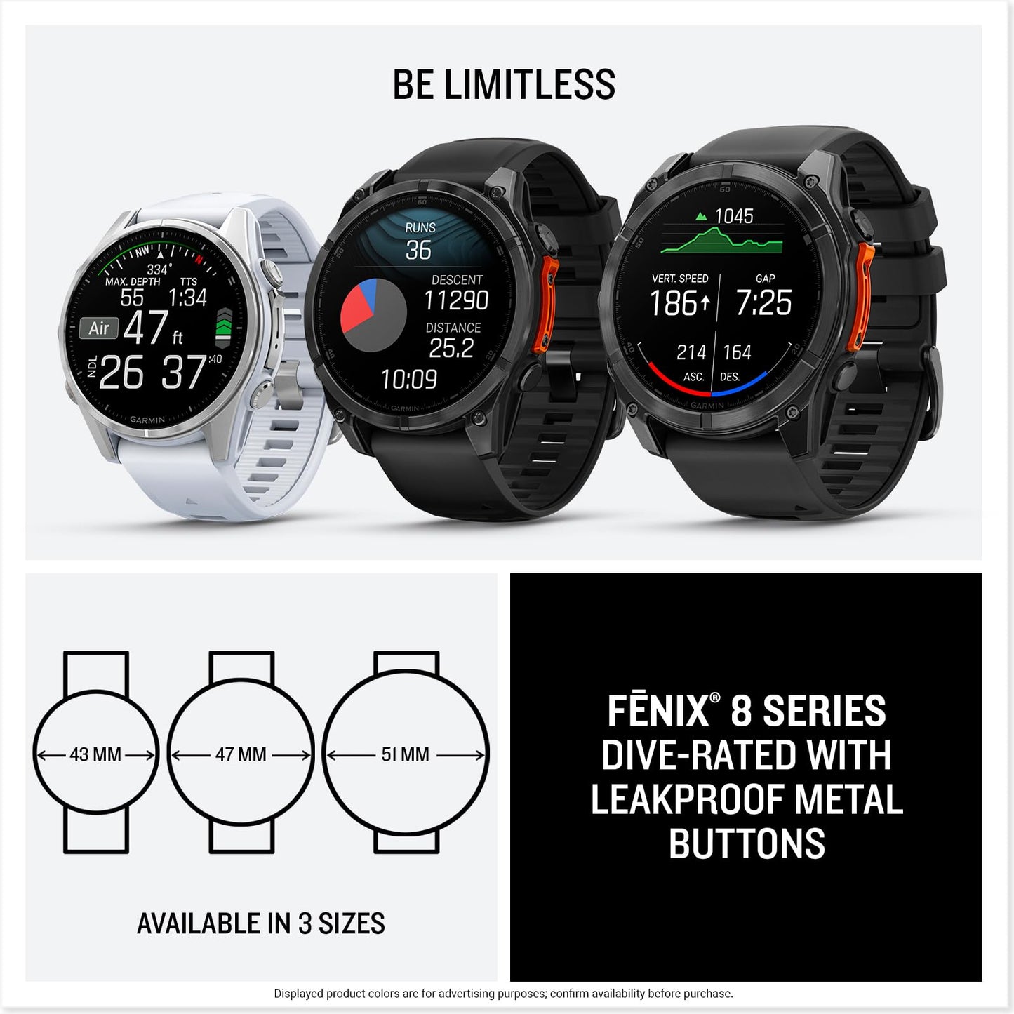 Garmin fēnix® 8 – 43mm, AMOLED, Premium Multisport GPS Smartwatch