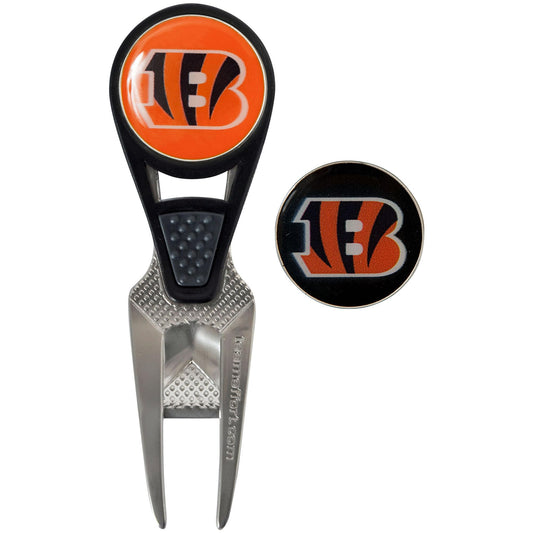 Cincinnati Bengals CVX Ball Mark Repair Tool & 2 Ball Markers |Team Effort